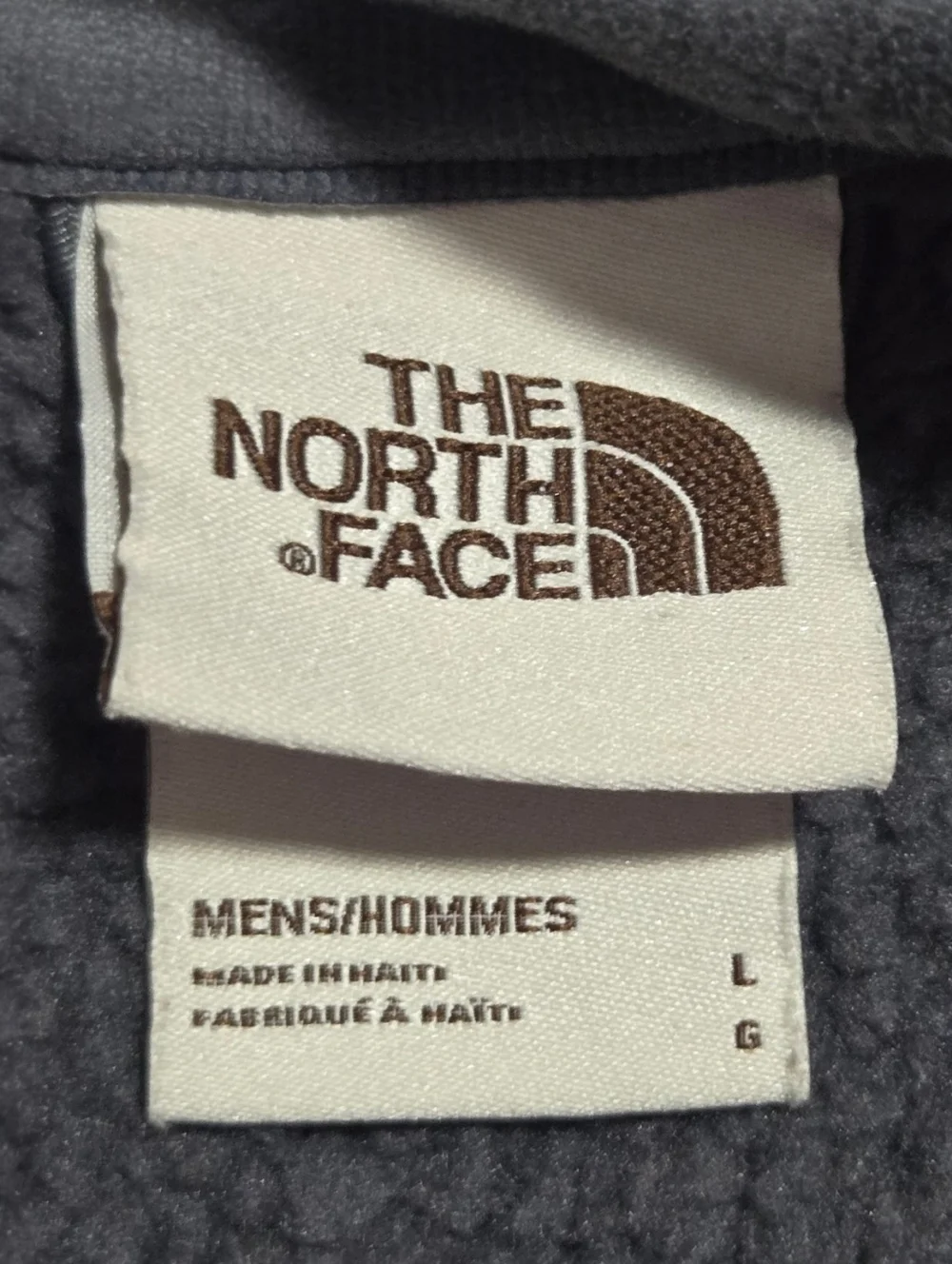 The North Face Mens Gray Navy Blue Gordon Lyons Quarter Zip Pullover Size Large